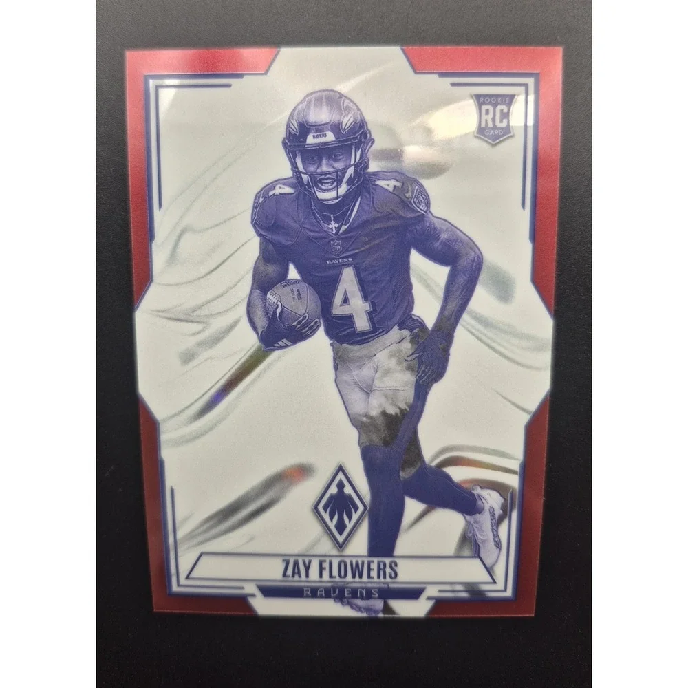 2023 Panini Phoenix Zay Flowers #CON-12‎ Contours Red /199 (RC) Baltimore Ravens